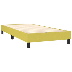 Κρεβάτι Boxspring με Στρώμα Πράσινο 90x200 εκ. Υφασμάτινο