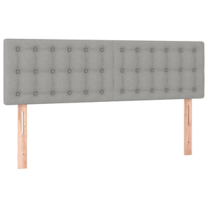 Κρεβάτι Boxspring με Στρώμα Ανοιχτό Γκρι 140x200 εκ. Υφασμάτινο