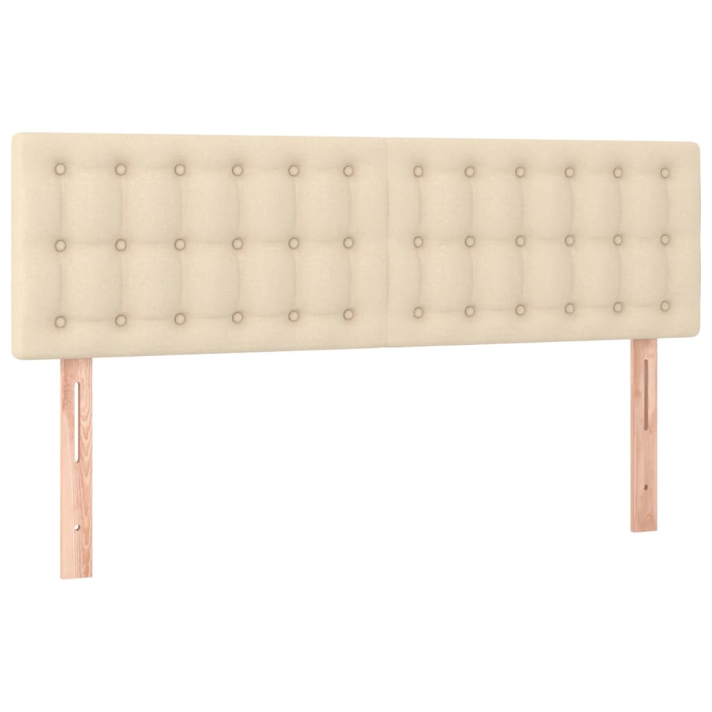 Κρεβάτι Boxspring με Στρώμα Κρεμ 140x200 εκ. Υφασμάτινο - Pakobazaar