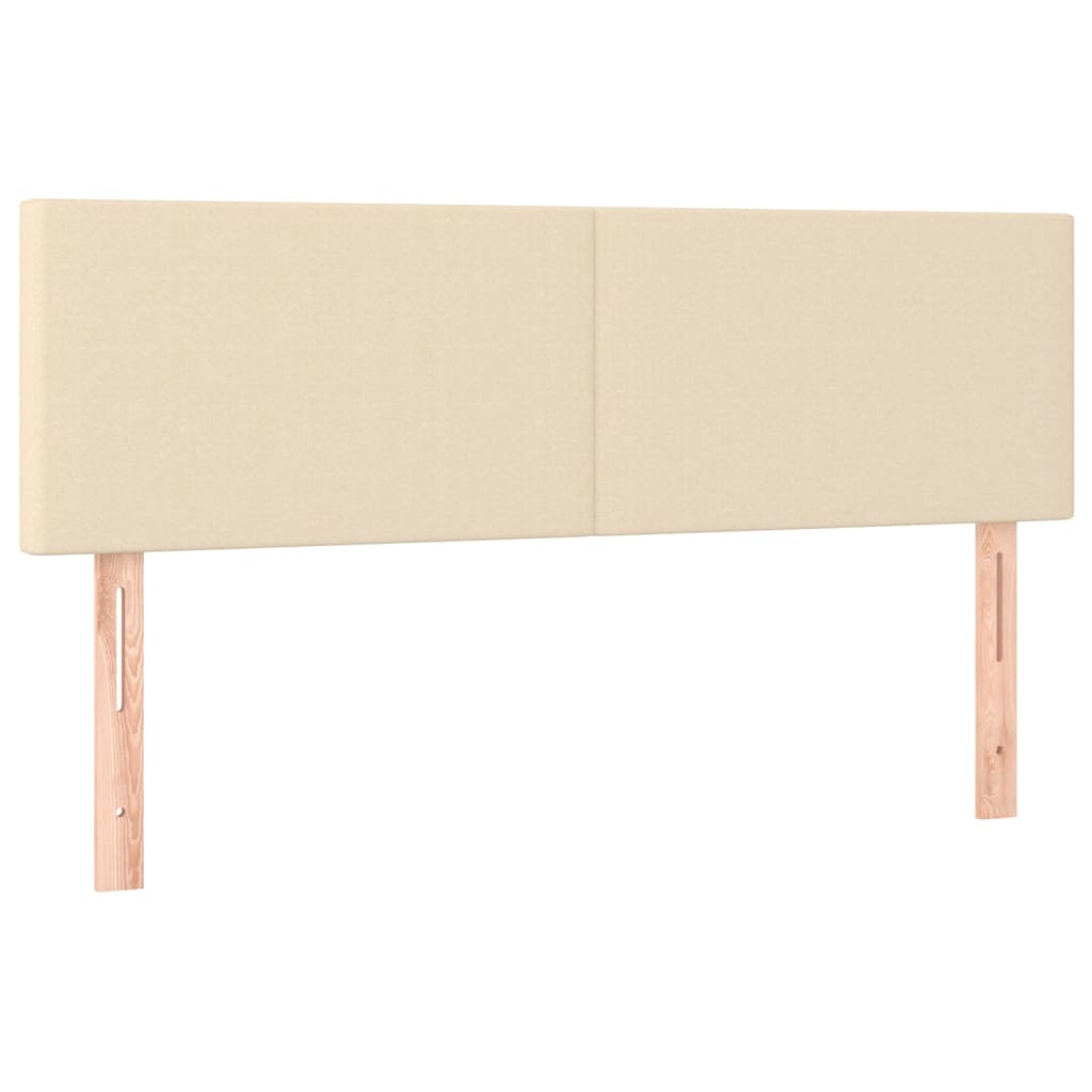 Κρεβάτι Boxspring με Στρώμα Κρεμ 140x190 εκ. Υφασμάτινο - Pakobazaar