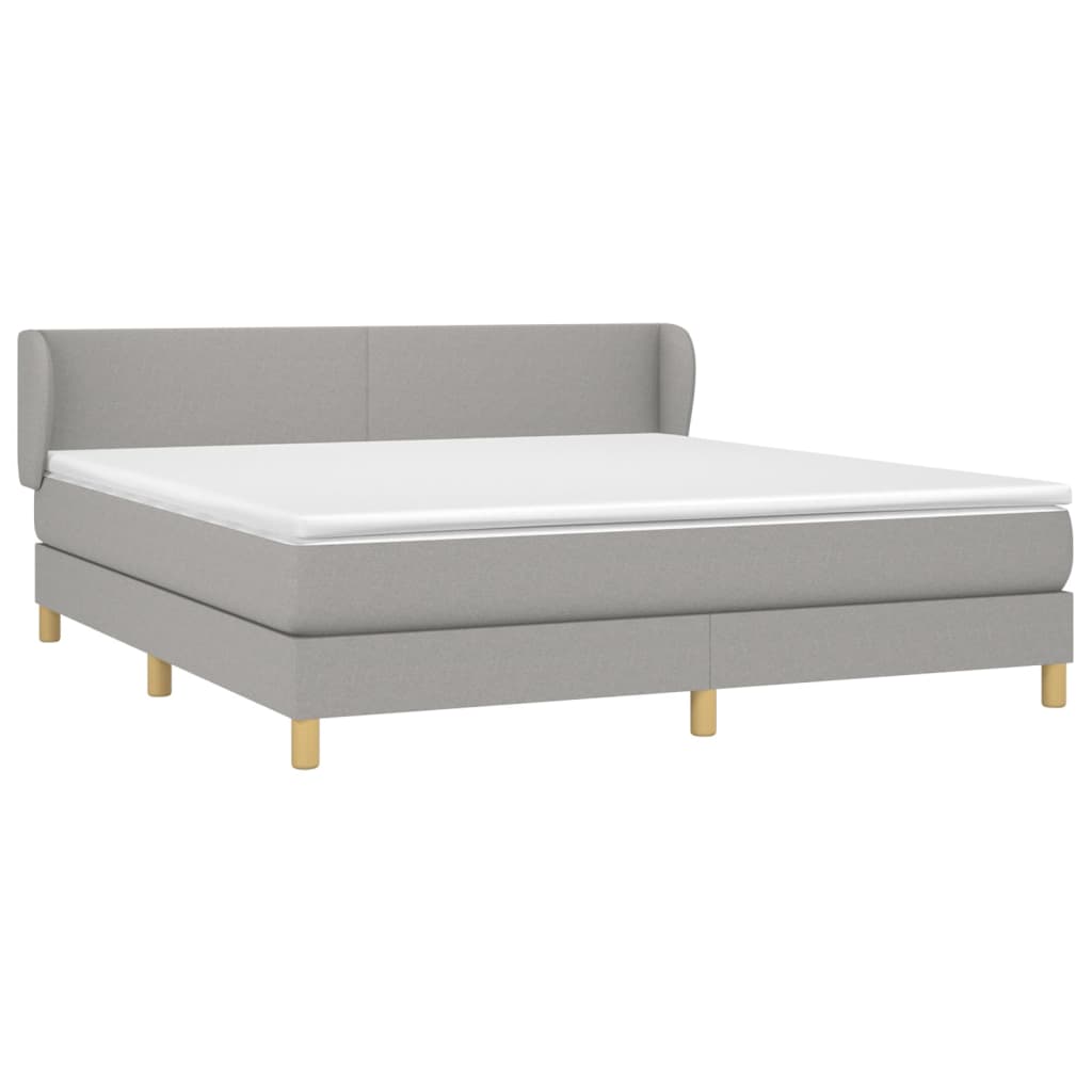Κρεβάτι Boxspring με Στρώμα Αν. Πράσινο 160x200εκ Υφασμάτινο