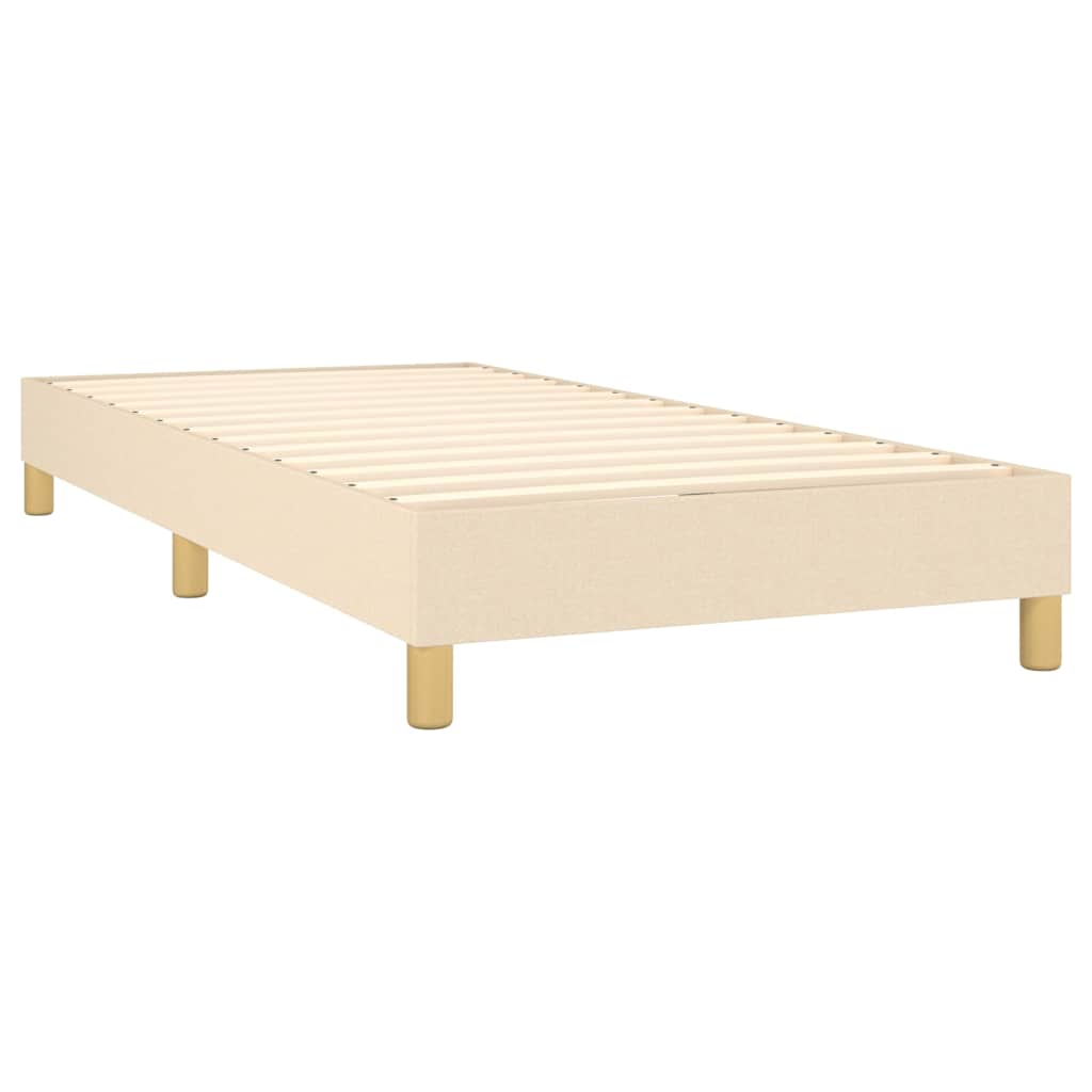 Κρεβάτι Boxspring με Στρώμα Κρεμ 90x190 εκ.Υφασμάτινο