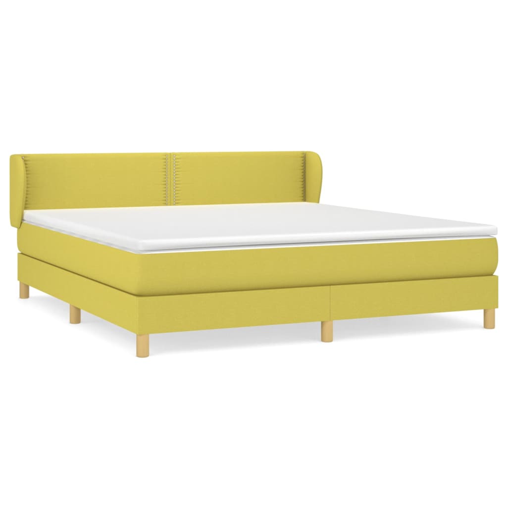 Κρεβάτι Boxspring με Στρώμα Πράσινο 180x200 εκ.Υφασμάτινο