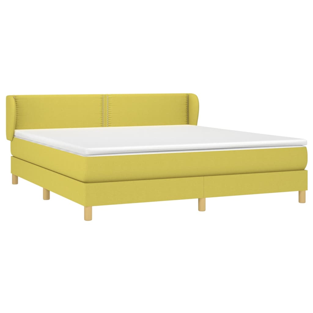 Κρεβάτι Boxspring με Στρώμα Πράσινο 180x200 εκ.Υφασμάτινο