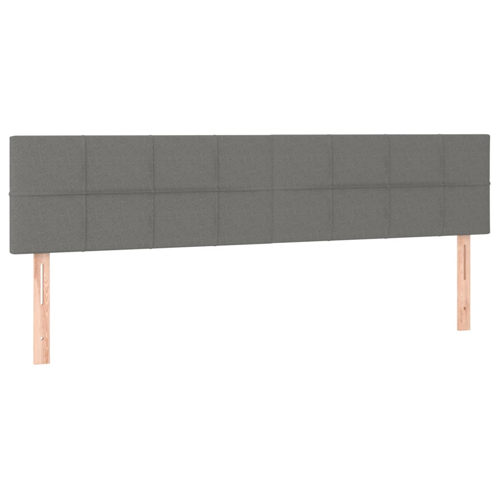 Κρεβάτι Boxspring με Στρώμα Σκούρο Γκρι 180x200 εκ Υφασμάτιν