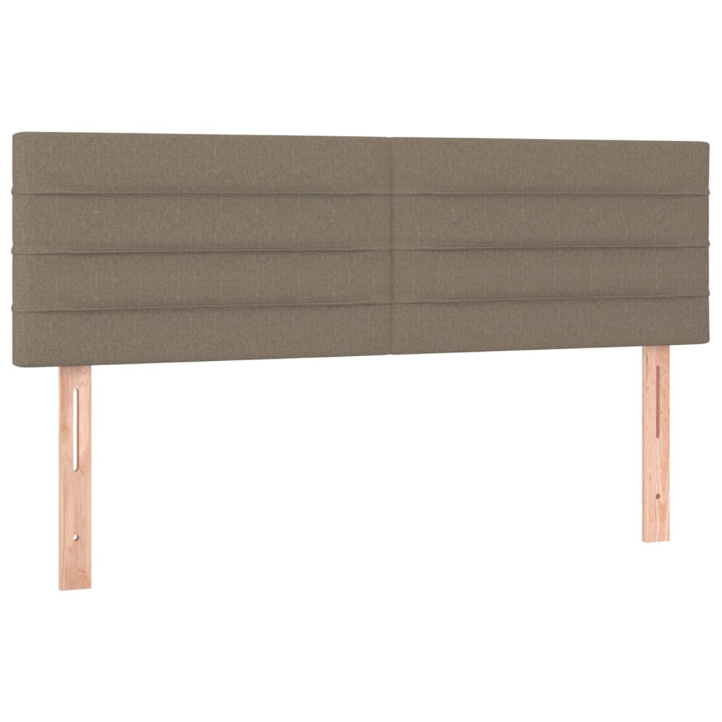 Κρεβάτι Boxspring με Στρώμα Taupe 140x190 εκ. Υφασμάτινο