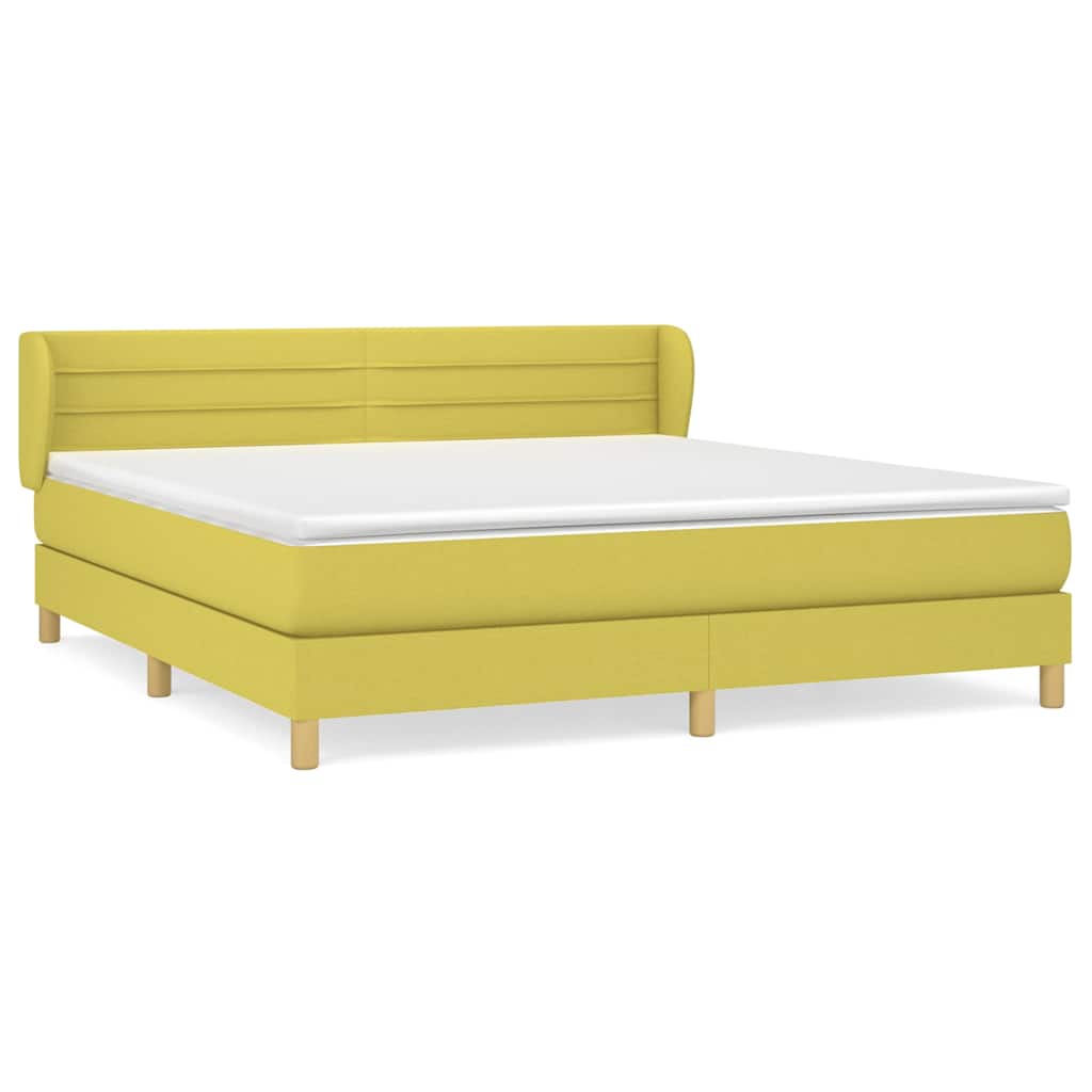 Κρεβάτι Boxspring με Στρώμα Πράσινο 180x200 εκ.Υφασμάτινο