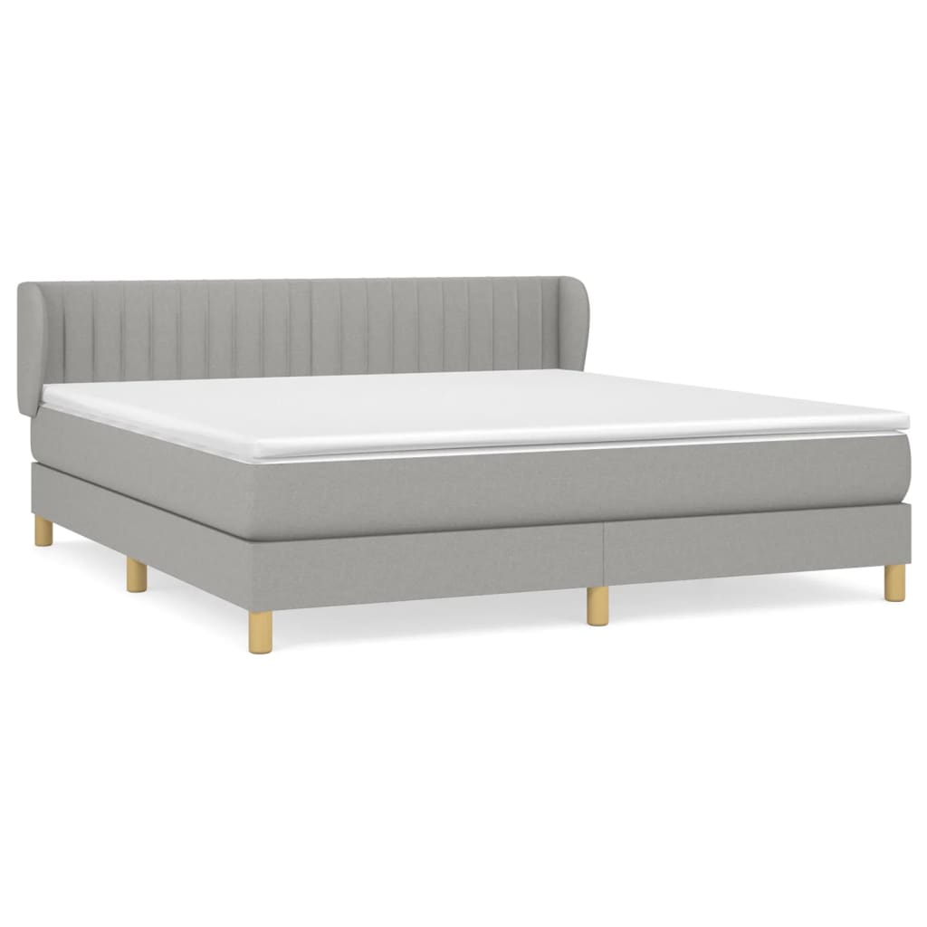Κρεβάτι Boxspring με Στρώμα Αν. Πράσινο 160x200εκ Υφασμάτινο