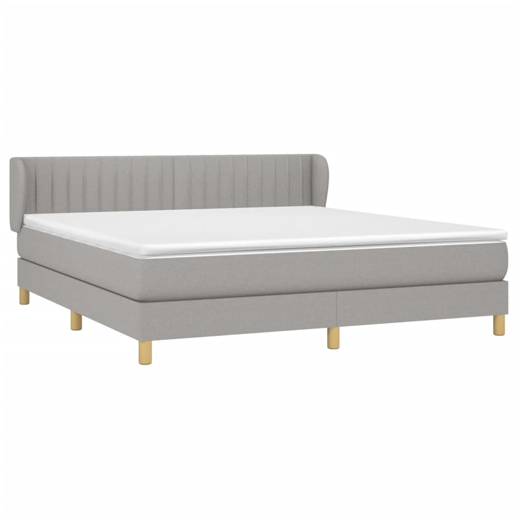 Κρεβάτι Boxspring με Στρώμα Αν. Πράσινο 160x200εκ Υφασμάτινο