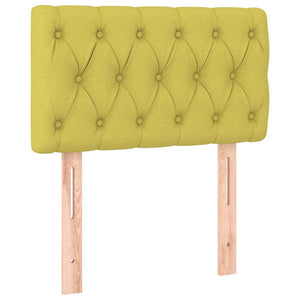 Κρεβάτι Boxspring με Στρώμα Πράσινο 80 x 200 εκ. Υφασμάτινο - Pakobazaar