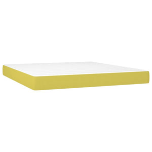 Κρεβάτι Boxspring με Στρώμα Πράσινο 160x200 εκ.Υφασμάτινο - Pakobazaar