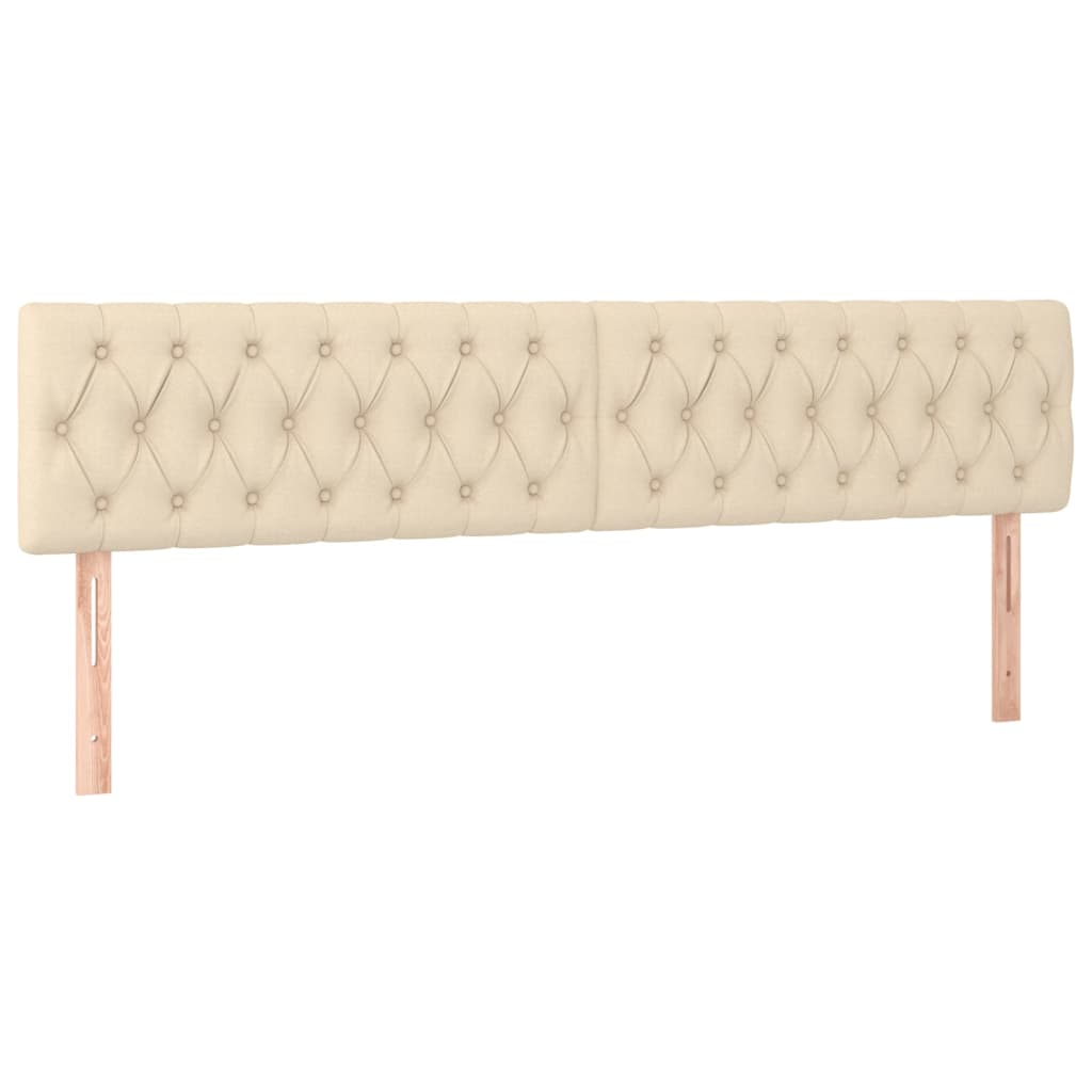Κρεβάτι Boxspring με Στρώμα Κρεμ 180x200 εκ. Υφασμάτινο