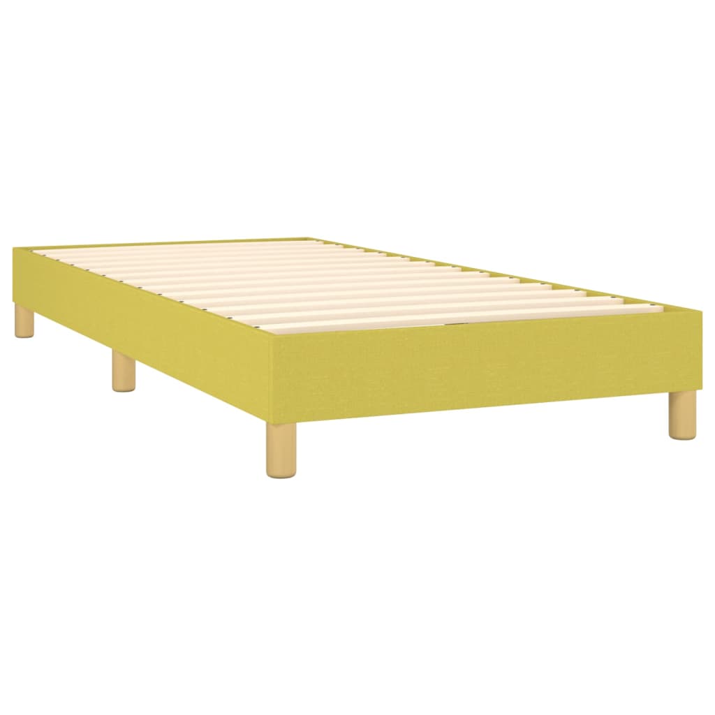 Κρεβάτι Boxspring με Στρώμα Πράσινο 90x190 εκ.Υφασμάτινο