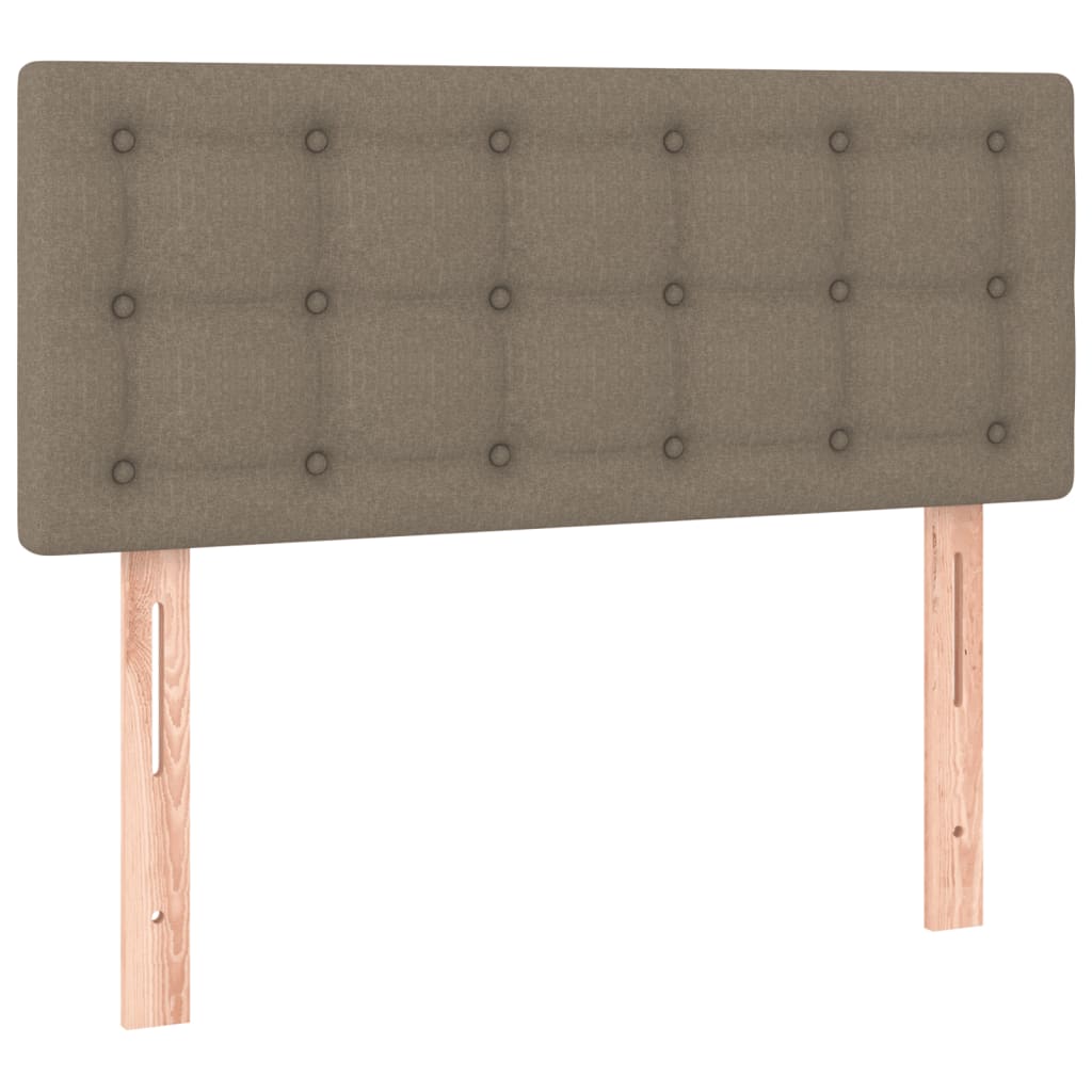 Κρεβάτι Boxspring με Στρώμα Taupe 100 x 200 εκ. Υφασμάτινο