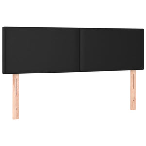 Κρεβάτι Boxspring με Στρώμα Μαύρο 140x190εκ.από Συνθετικό Δέρμα