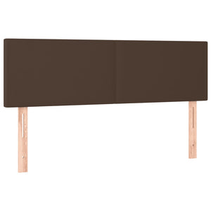 Κρεβάτι Boxspring με Στρώμα Καφέ 140x190εκ. από Συνθετικό Δέρμα - Pakobazaar