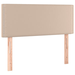 Κρεβάτι Boxspring με Στρώμα Καπουτσίνο 80x200 εκ. Συνθ. Δέρμα