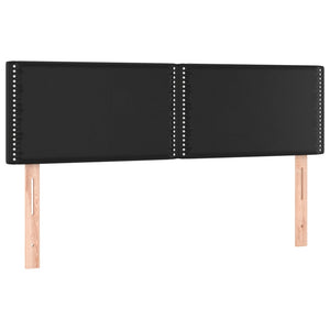 Κρεβάτι Boxspring με Στρώμα Μαύρο 140x190εκ.από Συνθετικό Δέρμα