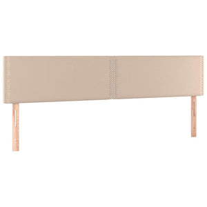 Κρεβάτι Boxspring με Στρώμα Καπουτσίνο 200x200εκ.από Συνθ.Δέρμα
