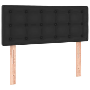 Κρεβάτι Boxspring με Στρώμα Μαύρο 80 x 200 εκ. Συνθετικό Δέρμα