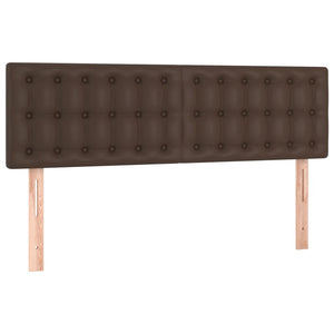 Κρεβάτι Boxspring με Στρώμα Καφέ 140x200εκ. από Συνθετικό Δέρμα
