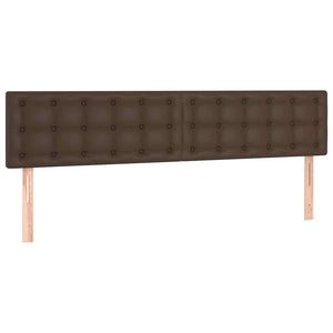 Κρεβάτι Boxspring με Στρώμα Καφέ 200x200 εκ. Συνθετικό Δέρμα - Pakobazaar