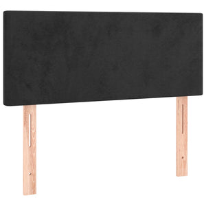 Κρεβάτι Boxspring με Στρώμα Μαύρο 90x190 εκ. Βελούδινο