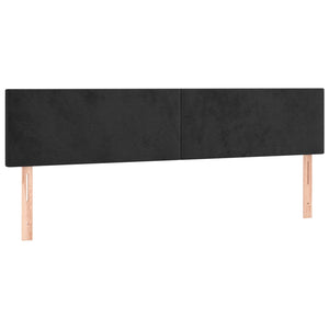 Κρεβάτι Boxspring με Στρώμα Μαύρο 160x200 εκ. Βελούδινο