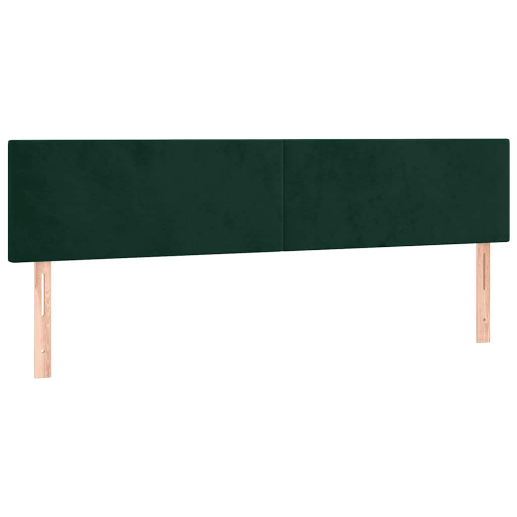 Κρεβάτι Boxspring με Στρώμα Σκούρο Πράσινο 160x200εκ. Βελούδινο