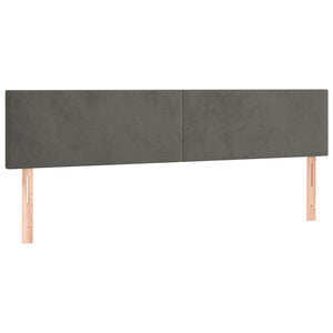 Κρεβάτι Boxspring με Στρώμα Σκούρο Γκρι 180x200 εκ. Βελούδινο
