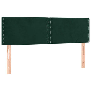 Κρεβάτι Boxspring με Στρώμα Σκούρο Πράσινο 140x200εκ. Βελούδινο