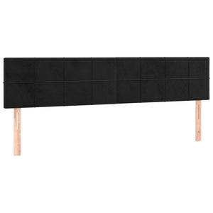 Κρεβάτι Boxspring με Στρώμα Μαύρο 160x200 εκ. Βελούδινο