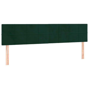 Κρεβάτι Boxspring με Στρώμα Σκούρο Πράσινο 160x200εκ. Βελούδινο