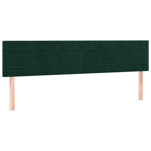 Κρεβάτι Boxspring με Στρώμα Σκούρο Πράσινο 160x200εκ. Βελούδινο