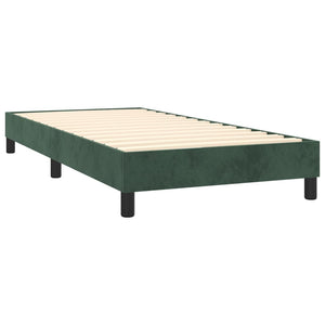 Κρεβάτι Boxspring με Στρώμα Σκούρο Πράσινο 100x200εκ. Βελούδινο