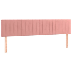 Κρεβάτι Boxspring με Στρώμα Ροζ 180x200 εκ. Βελούδινο