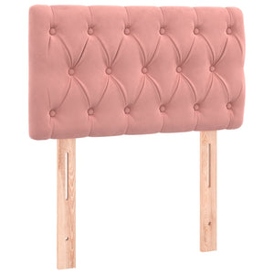 Κρεβάτι Boxspring με Στρώμα Ροζ 80 x 200 εκ. Βελούδινο