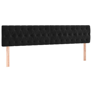 Κρεβάτι Boxspring με Στρώμα Μαύρο 180x200 εκ. Βελούδινο