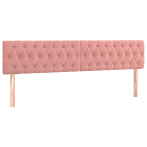 Κρεβάτι Boxspring με Στρώμα Ροζ 200x200 εκ. Βελούδινο