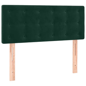 Κρεβάτι Boxspring με Στρώμα Σκούρο Πράσινο 80x200 εκ. Βελούδινο