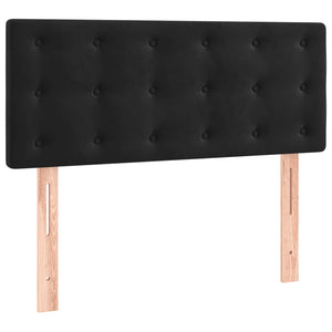 Κρεβάτι Boxspring με Στρώμα Μαύρο 90x190 εκ. Βελούδινο