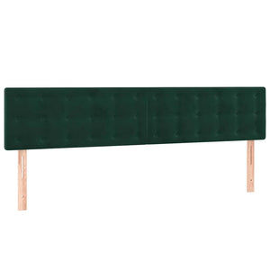 Κρεβάτι Boxspring με Στρώμα Σκούρο Πράσινο 160x200εκ. Βελούδινο