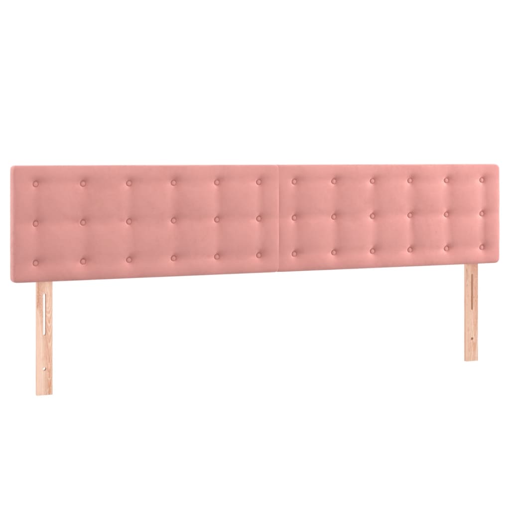 Κρεβάτι Boxspring με Στρώμα Ροζ 180x200 εκ. Βελούδινο