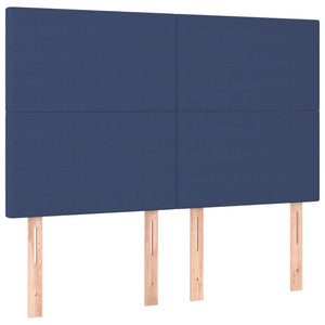 Κρεβάτι Boxspring με Στρώμα Μπλε 180x200 εκ. Υφασμάτινο