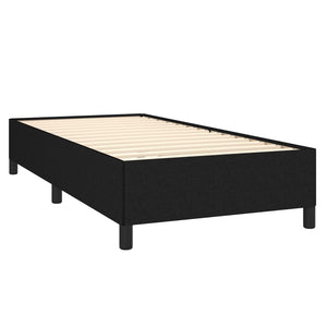 Κρεβάτι Boxspring με Στρώμα Μαύρο 90x200 εκ. Υφασμάτινο