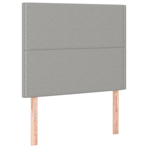 Κρεβάτι Boxspring με Στρώμα Ανοιχτό Γκρι 100x200 εκ. Υφασμάτινο