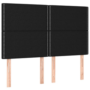 Κρεβάτι Boxspring με Στρώμα Μαύρο 140x200 εκ. Υφασμάτινο