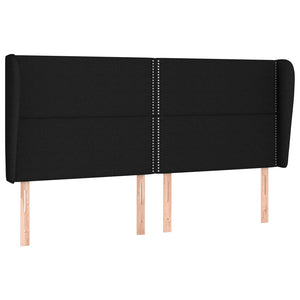 Κρεβάτι Boxspring με Στρώμα Μαύρο 200x200 εκ. Υφασμάτινο
