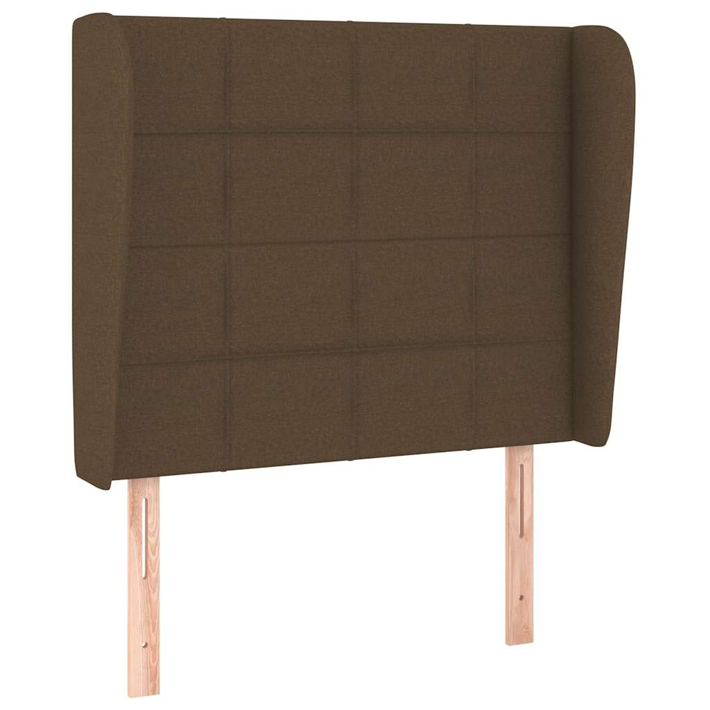 Κρεβάτι Boxspring με Στρώμα Σκούρο Καφέ 80x200 εκ. Υφασμάτινο - Pakobazaar