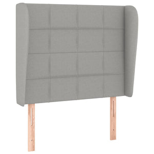 Κρεβάτι Boxspring με Στρώμα Ανοιχτό Γκρι 90x200 εκ. Υφασμάτινο